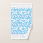 Baby Blue und White Damask Badhandtuch Set (Handtuch)