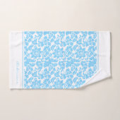 Baby Blue und White Damask Badhandtuch Set (Handtuch)