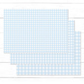 Baby Blue und White Gingham Kariert Pattern. Geschenkpapier Set