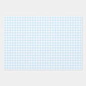 Baby Blue und White Gingham Kariert Pattern. Geschenkpapier Set (Vorderseite)