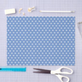 Baby Blue und White Hearts | Benutzerdefiniert Seidenpapier (Handwerk)