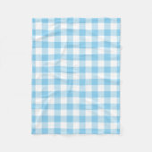 Baby Blue und White Large Size Gingham Karos Fleecedecke (Vorderseite)
