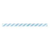 Baby Blue und White Medium Diagonal Stripes Ribbon Satinband (Vorderseite)