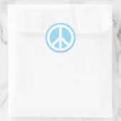 Baby Blue und White Peace Symbol Runder Aufkleber (Tasche)
