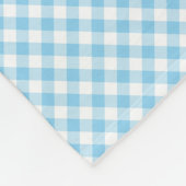 Baby Blue und White Small Diagonal Gingham Karos Fleecedecke (Ecke)