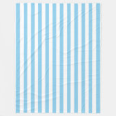 Baby Blue und White Stripes Fleece Blanket (Vorderseite)