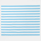 Baby Blue und White Stripes Fleece Blanket (Vorderseite (Horizontal))