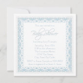 Baby Blue Vintag Baby Boy Dusche Einladung (Rückseite)