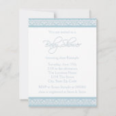 Baby Blue Vintag Baby Boy Dusche Einladung (Rückseite)