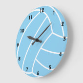 Baby Blue Volleyball Große Wanduhr (Winkel)