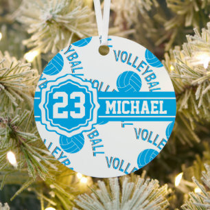 Baby Blue Volleyball Keramik Ornament
