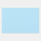 Baby Blue Vollfarbe Pastellpapier Geschenkpapier Set (Vorderseite)