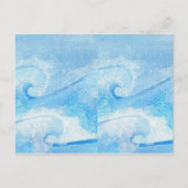 Baby Blue Waves Postkarte (Vorderseite)
