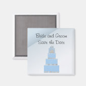 Baby Blue Wedding Cake Magnet (Vorderseite/Rückseite)