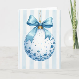 Baby Blue Weihnachtsbaumkugel Grußkarte Karte