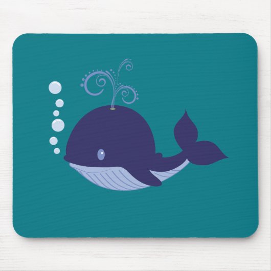 Baby Blue Whale Mousepad (Vorne)