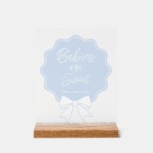 Baby Blue & White Bow Babies sind süße Leckerei Acrylschild (Vorderseite)