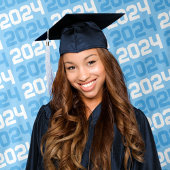 Baby Blue & White Class JEDES JAHRES Abschluss Wandteppich