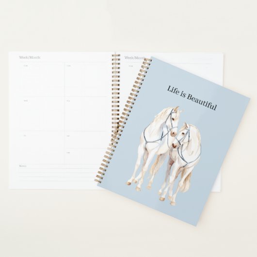 Baby Blue White Horses Planer (Anzeige)