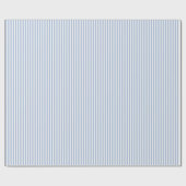 Baby Blue & White Streifen Geschenkpapier (Flach)