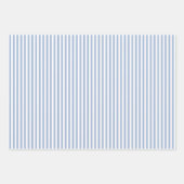 Baby Blue & White Streifen Geschenkpapier Set (Vorderseite)