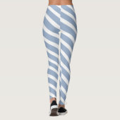 Baby Blue & White Stripe Leggings (Rückseite)