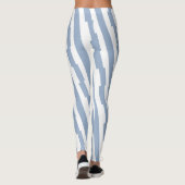 Baby Blue & White Stripe Leggings (Rückseite)