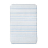 Baby Blue White Stripes Badematte (Vorderseite Vertikal)