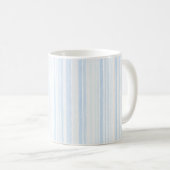 Baby Blue White Stripes Kaffeetasse (VorderseiteRechts)