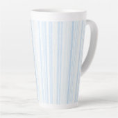 Baby Blue White Stripes Milchtasse (Rechte Ecke)
