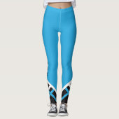 Baby Blue, White und Black Chef Leggings (Vorderseite)