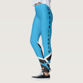 Baby Blue, White und Black Chef Leggings (Links)