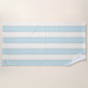 Baby Blue & White Viktorianisch Stripes Hütte Styl Strandtuch