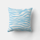 Baby Blue Zebra Animal Print Kissen (Rückseite)
