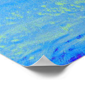 Baby Blue Zebra Laufen Poster (Ecke)