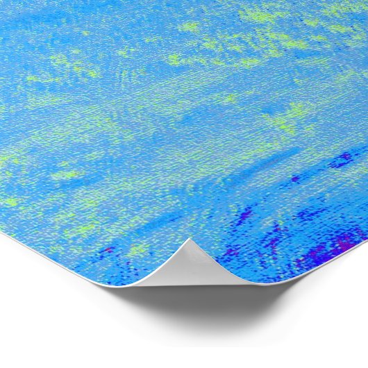 Baby Blue Zebra Laufen Poster (Ecke)