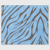Baby Blue Zebra Pattern Geschenkpapier (Flach)