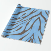 Baby Blue Zebra Pattern Geschenkpapier (Ungerollt)