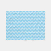 Baby Blue Zickzack Fleecedecke (Vorderseite (Horizontal))