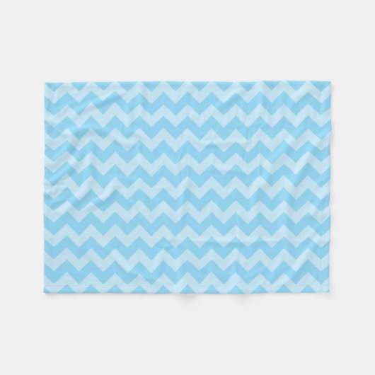 Baby Blue Zickzack Fleecedecke (Vorderseite (Horizontal))