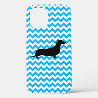 Baby Blue Zickzack mit Dackel Case Mate iPhone 