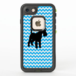 Baby Blue Zickzack mit Schnauzer