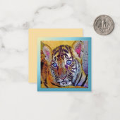 Baby Blues Eyes Tiger Cub Flat Note Card Mitteilungskarte (Vorderseite/Rückseite Beispiel)