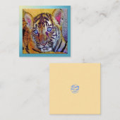 Baby Blues Eyes Tiger Cub Flat Note Card Mitteilungskarte (Vorne/Hinten)