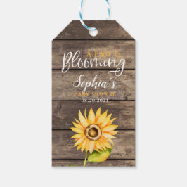 Baby blüht Sonnenblume Baby Dusche Gefallen Geschenkanhänger