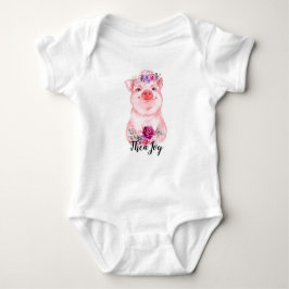Baby-Blumenschwein-Bodysuit Baby Strampler