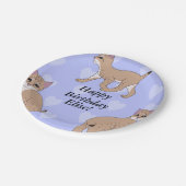 Baby Bobcats Birthday Pappteller (Schrägansicht)