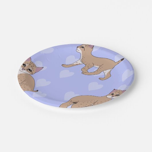 Baby Bobcats Pappteller (Schrägansicht)