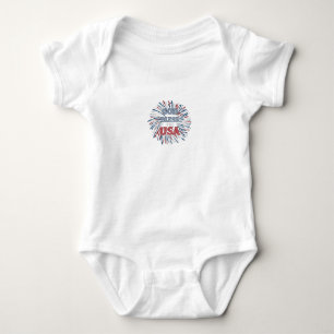 Baby-Body-Anzug-Design Gott segne die USA Baby Strampler