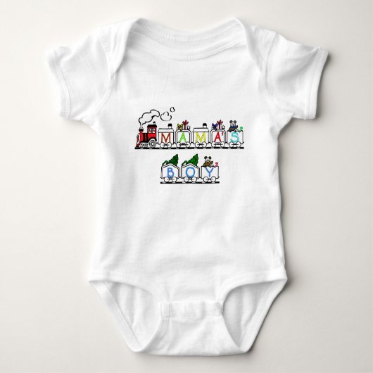 Baby Body Anzug: Mama's Boy Baby Strampler (Vorderseite)
